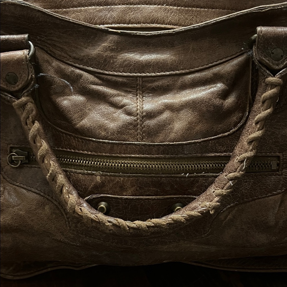 Balenciaga Brown Leather Shoulder Bag - Picture 5 of 9